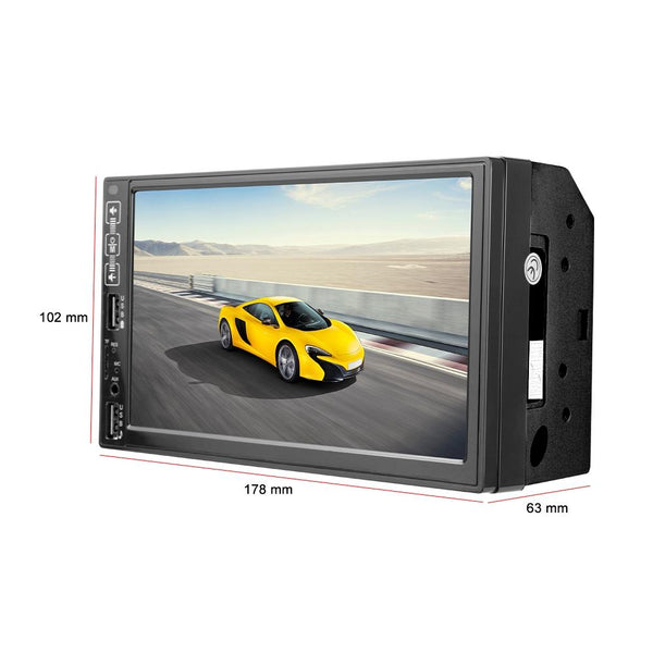A2821 Car 7 inch Screen HD MP5 Player, Support Bluetooth / FM with Remote Control, Style:Standard + 8LEDs Light Camera