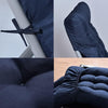 170x53x8cm Thickened Slip-on Home Recliner Cushion Garden Rocking Chair Cushion(Navy Blue)