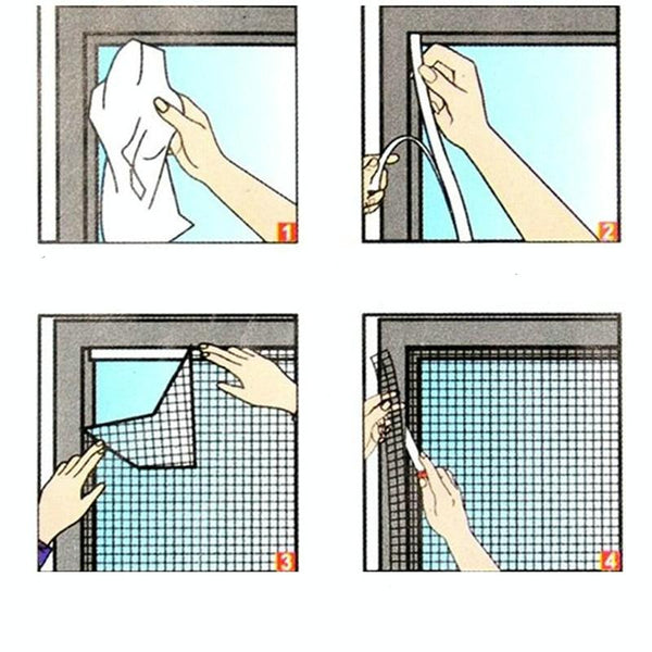 Fly Bug  Mosquito Net Door Window Net Netting Mesh Screen Curtain Protector Flyscreen Insect DIY, Size:2x1.5m(Black)