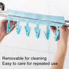 Multi Clip Portable Fabric Clothes Hanger Multifunctional Folding Fabric Clothes Clip Hangers, Color: Flower