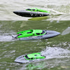 EB02 2.4G Wireless RC Boat Circulating Water-Cooled High-Speed Speedboat Racing Boat Model Toy(Green)