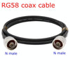 N Male To N Male RG58 Coaxial Adapter Cable, Cable Length:5m