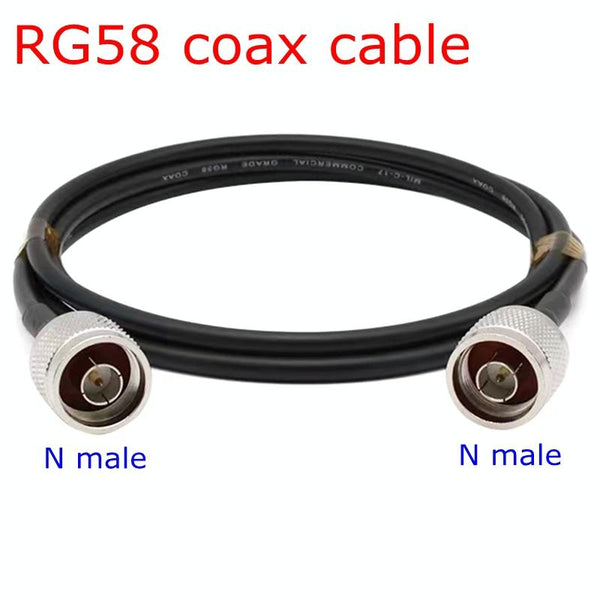 N Male To N Male RG58 Coaxial Adapter Cable, Cable Length:5m