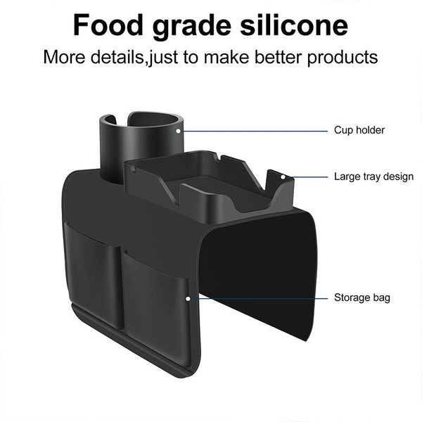 Upgrade Couch Cup Holder Tray Silicone Anti-Slip Sofa Armrest Tray(53 x 32 cm)