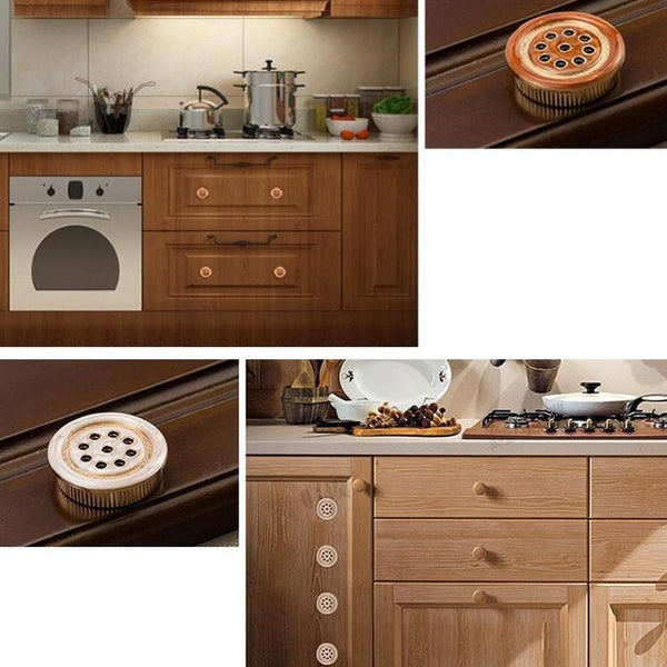 Oukali Stainless Steel Zinc Alloy Vent Hole Furniture Cabinet Wardrobe Riser Vent (Red)