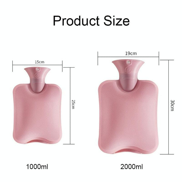 Large Explosion-proof Water-injected PVC Warm Water Bag, Spec: 2000ml (Light Grey)