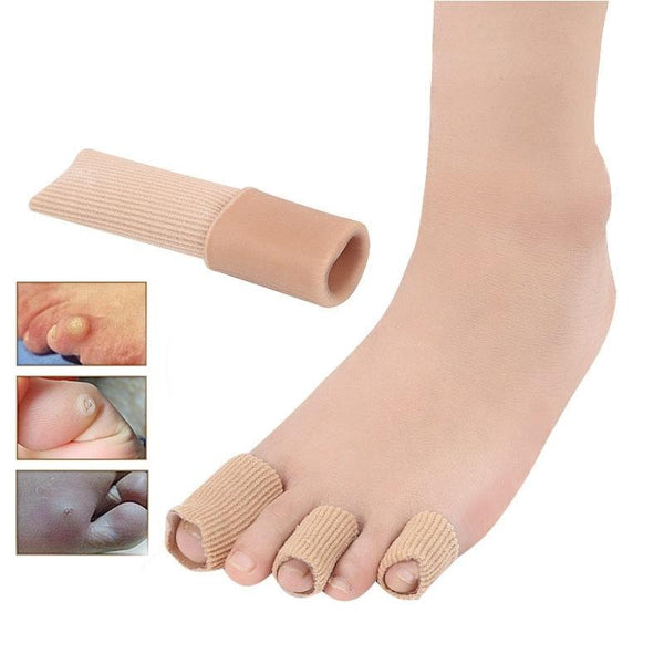 3pcs Toes Fingers Cushion Tube Sleeve Cuttable Silicone Gel Toe Pad For Corns Remover, Size: Large 2.5cm