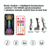COOLMOON CM-MPAC PWM 5V ARGB Cooling Fan Remote Control For PC Case Chassis, Style: 4 in 1  (Black)