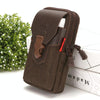 For 6-7 inch Mobile Phones Universal PU Leather + Fabric Stitching Waist Bag(Brown)