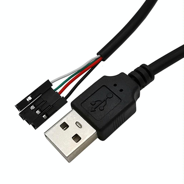 USB Male JUNSUNMAY USB 2.0 A to Female 4 Pin Dupont Motherboard Header Adapter Extender Cable, Length: 0.3m