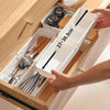 Drawer Fixed Retractable Storage Box With Divider Tableware Organizer, Style: Wide Model