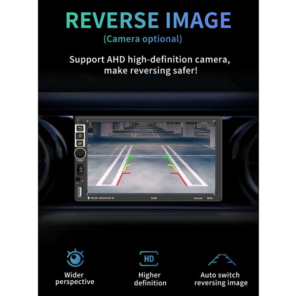 S-8802C 7 inch IPS Screen Car Android Player GPS Navigation Bluetooth Touch FM Radio CarPlay, Support Mirror Link & FM & WIFI & Steering Wheel Control