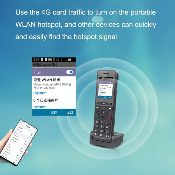 S07 Mobile Handheld WIFI Wireless Phone IP VOIP SIP Phone Support 4G Charging Base Network Phone