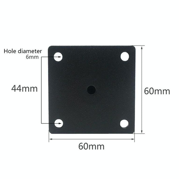 LH-TJ003 Adjustable Stainless Steel Round Tube Furniture Legs, Height: 10cm(Black Titanium)