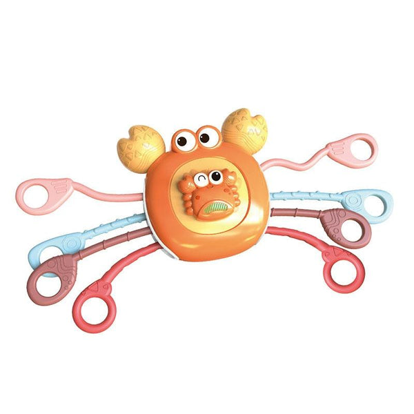 Baby Puzzle Fun Finger Pumping Toys Enlightenment Early Teaching Toys, Style: Cartoon Crab (Orange)