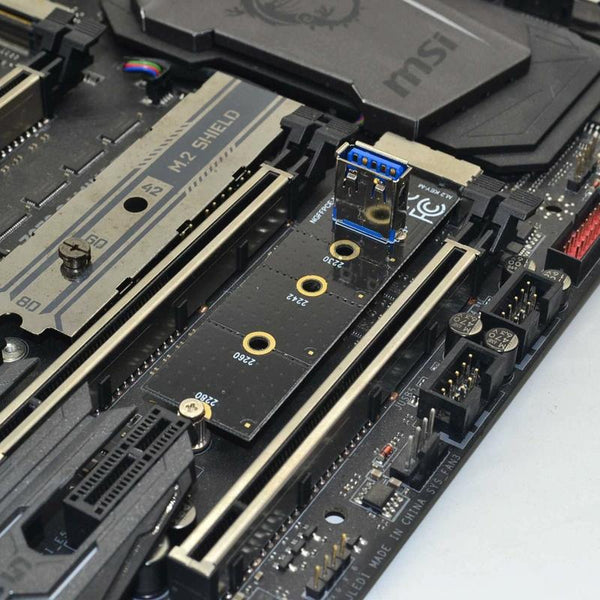 M.2 NVME To USB 3.0 PCI-E Expansion Card  Adapter for Graphics Card(Blackboard)