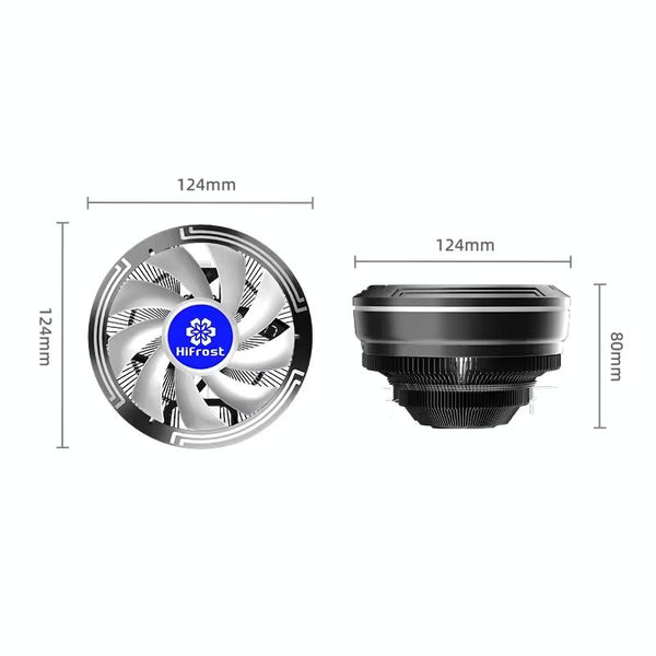 COOLMOON Ice Blade W120 LED Colorful Light 4Pin Cooler Desktop CPU Cooling Fan