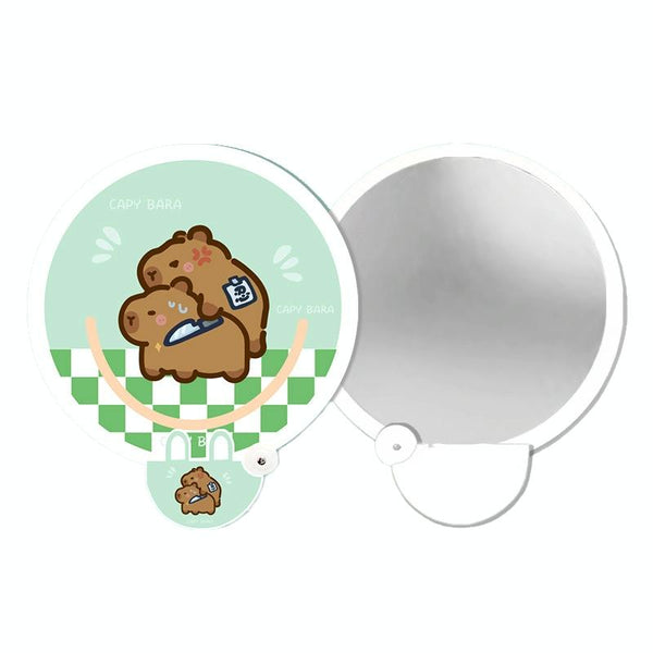 2-In-1 Portable Cute Cartoon Selfie Fill Light Reflector Folding Fan(12)