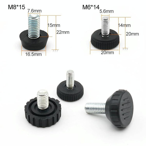 100 PCS Adjustable Foot Pad Furniture Screw Support Stub, M8x15
