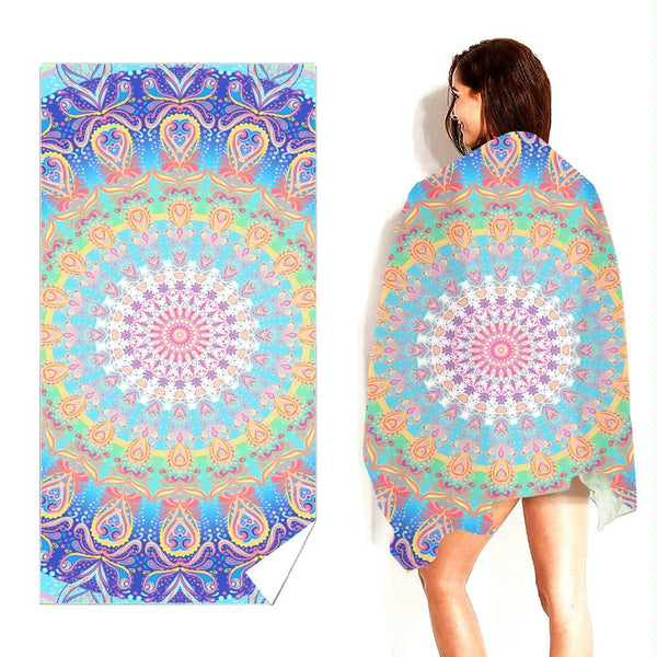 Double-Faced Velvet Quick-Drying Beach Towel Printed Microfiber Beach Swimming Towel, Size: 160 x 80cm(Phoenix)