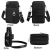 Crossbody Mobile Phone Bag Vertical Wallet Wrist Pouch With Arm Band for Women, Style: Black