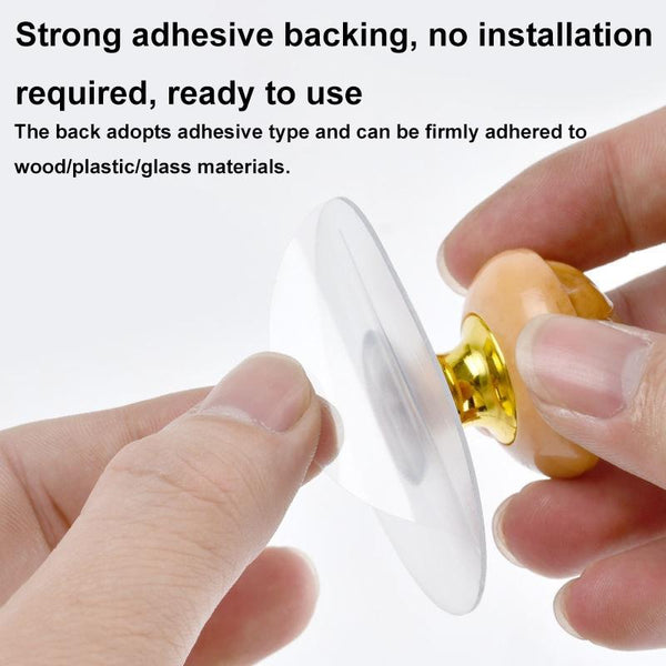 Hole-free Wardrobe Handles Drawer Glass Door Adhesive Household Round Handle, Spec: D