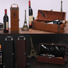 Single Red Wine Box Leather Wine Packaging Box Red With Wine Tools, Model: K16 Rivet