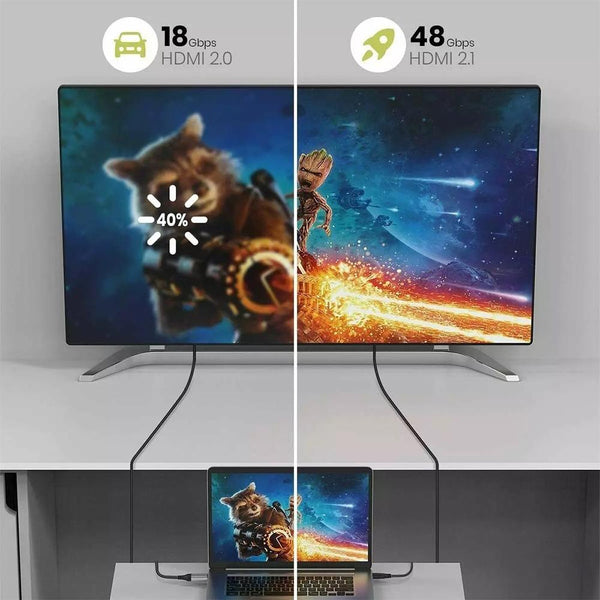 HD09 8K Ultra Clear HDMI 2.1 TV Computer Projection Set-top Box HDMI Cable, Cable Length:1m