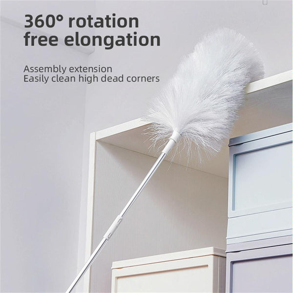 DY701  3 In 1 Electric Feather Duster Handheld Telescopic Dust Clean Brush(Pink)
