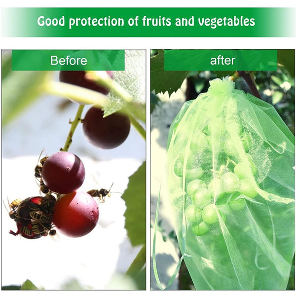100pcs /Pack  Fruit Protection Bag Anti-Insect And Anti-Bird Net Bag 7 x 9cm(Green)