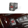 Car Charger Original Hole Non-Destructive Modification Of Dual Usb Car Charger With Line Suitable For Toyota(FTWU Red Light)
