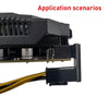 10 PCS ATX 8Pin Female to 8Pin Male 180 Degree Angled Adapter , Model: PH36A