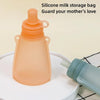 120ml Reusable Silicone Baby Food Pouches Refillable Squeeze Storage Containers(Orange)