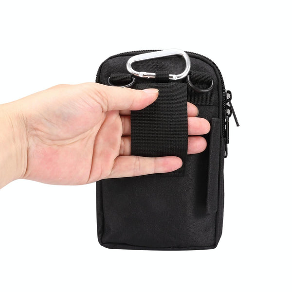 Denim Casual Waist Bag Crossbody Shoulder Bag(Black)