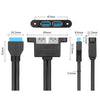 USB3.0 20P Bezel Cable Chassis PCI Bit Expansion USB3.0 Female Full-height Half-height Bezel(Blue (Without Iron Sheet))