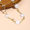 N2209-1 Twist Stick Square Pearl Ladies Temperament Necklace Collarbone Chain