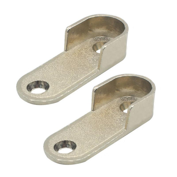 2pcs Wardrobe Closet Rod End Support Bracket Alloy Holder Hardware Furniture Accessories, Style: Normal