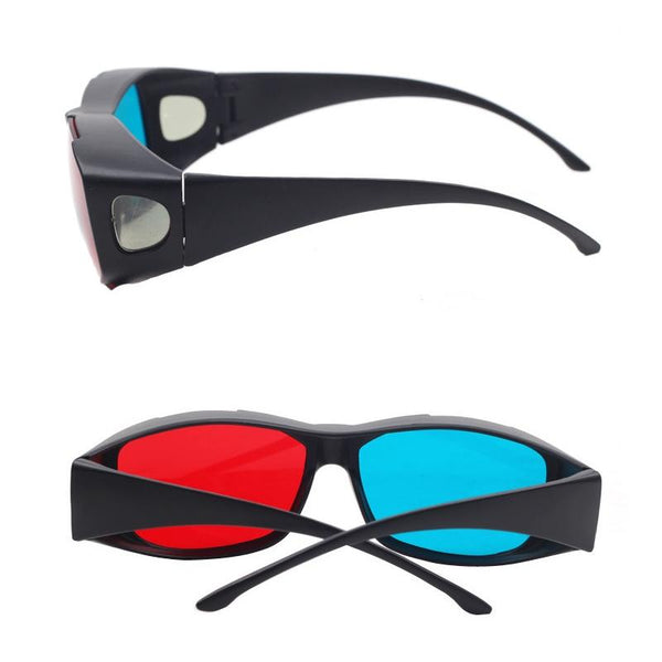 Red Blue 3D Glasses Anaglyph Framed 3D Vision Glasses for Game Stereo Movie Dimensional Glasses Plastic Glasses