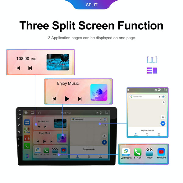7 inch 6+128G Android Universal HD Large Screen Car Bluetooth Player Android GPS Navigation Integrated Machine(Standard)