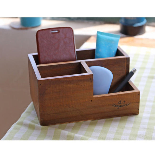 Retro Square Wooden Flower Pot Wooden Box Woody Storage Box  Multi-functional Wooden Box,Random Color Delivery