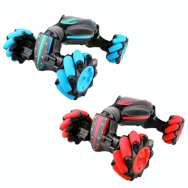 Gesture Sensing Remote Control Twisting Car Light Music Deformation Car Drift Traverse Dance Off-road Stunt Car(Red)