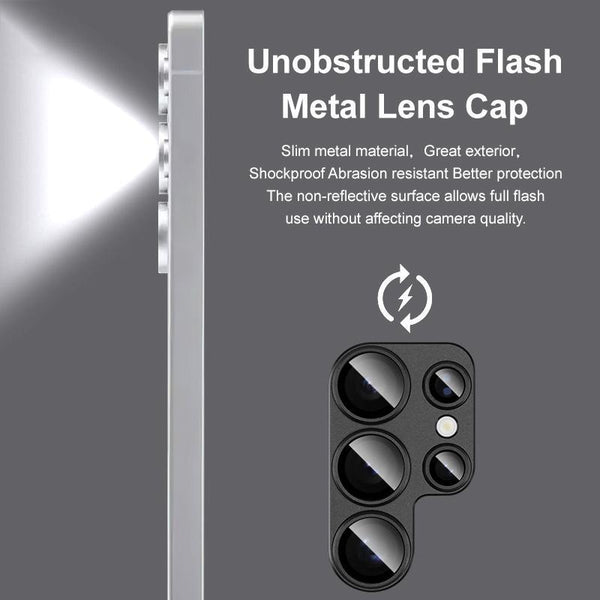 For Samsung Galaxy S25 Ultra 5G IMAK Metal Armor Premium Camera Protector Film(Black)
