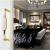 5027-128 Gold Imitated Zinc Alloy Ceramic Handle for Cabinet Wardrobe Drawer Door, Hole Spacing: 128mm