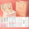 132pcs/sets Color+Red Children DIY Beaded Bracelet Double Layer Jewelry Box Set