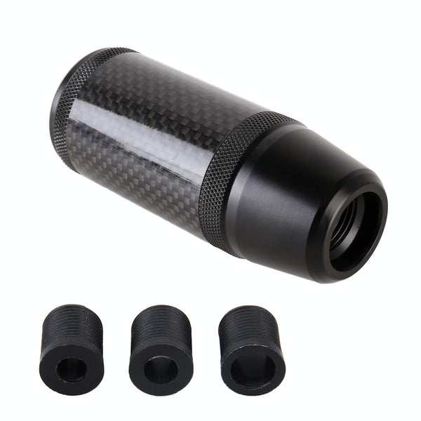 Universal Car Carbon Fiber Metal Gear Shift Knob(Black)