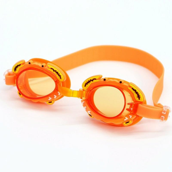 RUIHE Children Cute Cartoon Waterproof Anti-Fog Swimming Goggles(Orange)