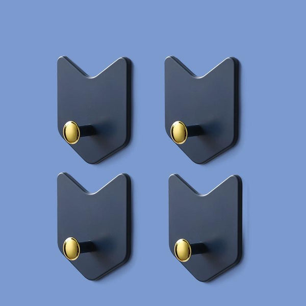 4 PCS / Set JM066 Arrow-shaped Sticky Hook Behind Door Wall Seamless Hook(Blue)