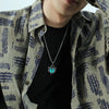 1926 Retro Demon Eyes Men Titanium Steel Necklace, Style: Single Pendant