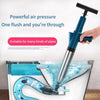 Toilet Pipe Dredger Toilet Sewer Floor Drain Clogged Household High Pressure Pneumatic Tool(Black)