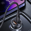 USAMS US-CC175 C35 45W Aluminum Alloy Transparent Dual USB Port Mini Car Charger (Purple)